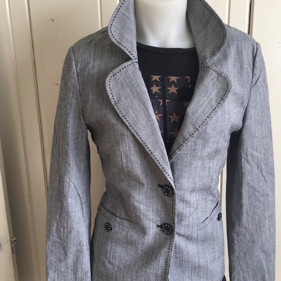 White House Black Market Jackets & Blazers - White House Black Market Jacket - 8 gray white